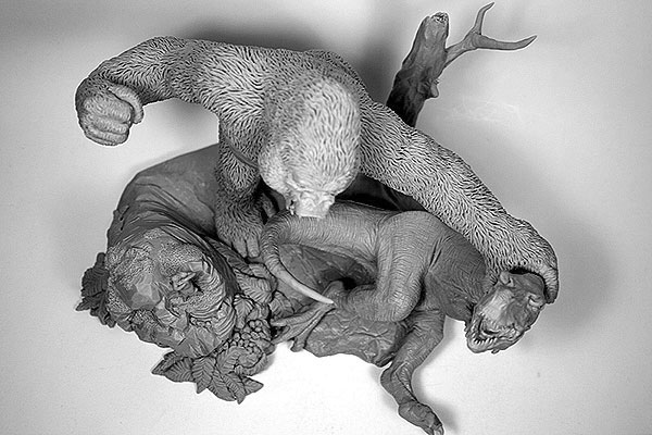 KONG vs. Rex ( 7" tall sculpt in castilene )