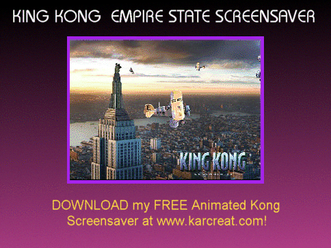 Animated KING KONG Screensaver!